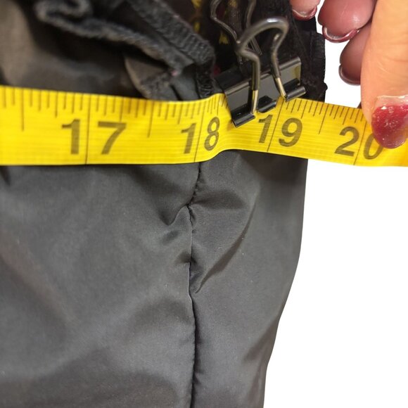 Betsey Johnson Black Hooded Vest W/ Faux Fur Trim & Floral Lining Size S - Picture 10 of 12